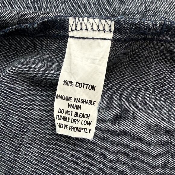 Elk Head Clothing Men's Lightweight Denim Chore Overshirt Indigo Blue Medium - Picture 9 of 12